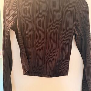 Black Textured Women's Top (fitted)